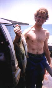Look at what the bass fish caught...