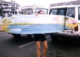 when the waves are flat, you can look at this surfboard